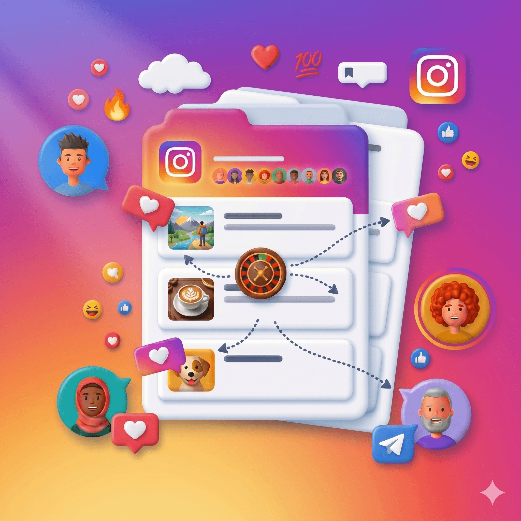 Instagram- Tương Tác Bài Viết Ngẫu Nhiên