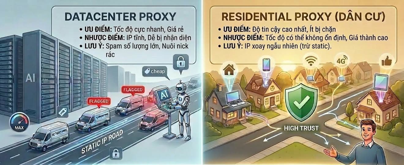 Residential vs. Datacenter Proxies: When to Use Which to Avoid Checkpoints?