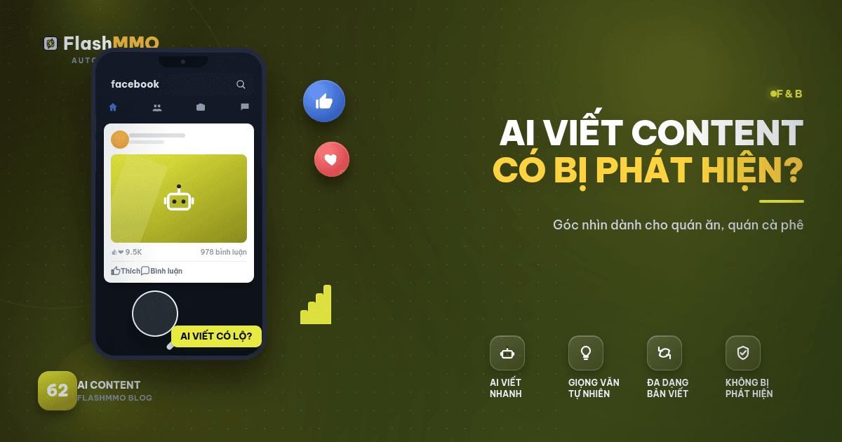 AI Viết Content Facebook Có Bị Phát Hiện Không? Góc Nhìn Cho Quán Ăn