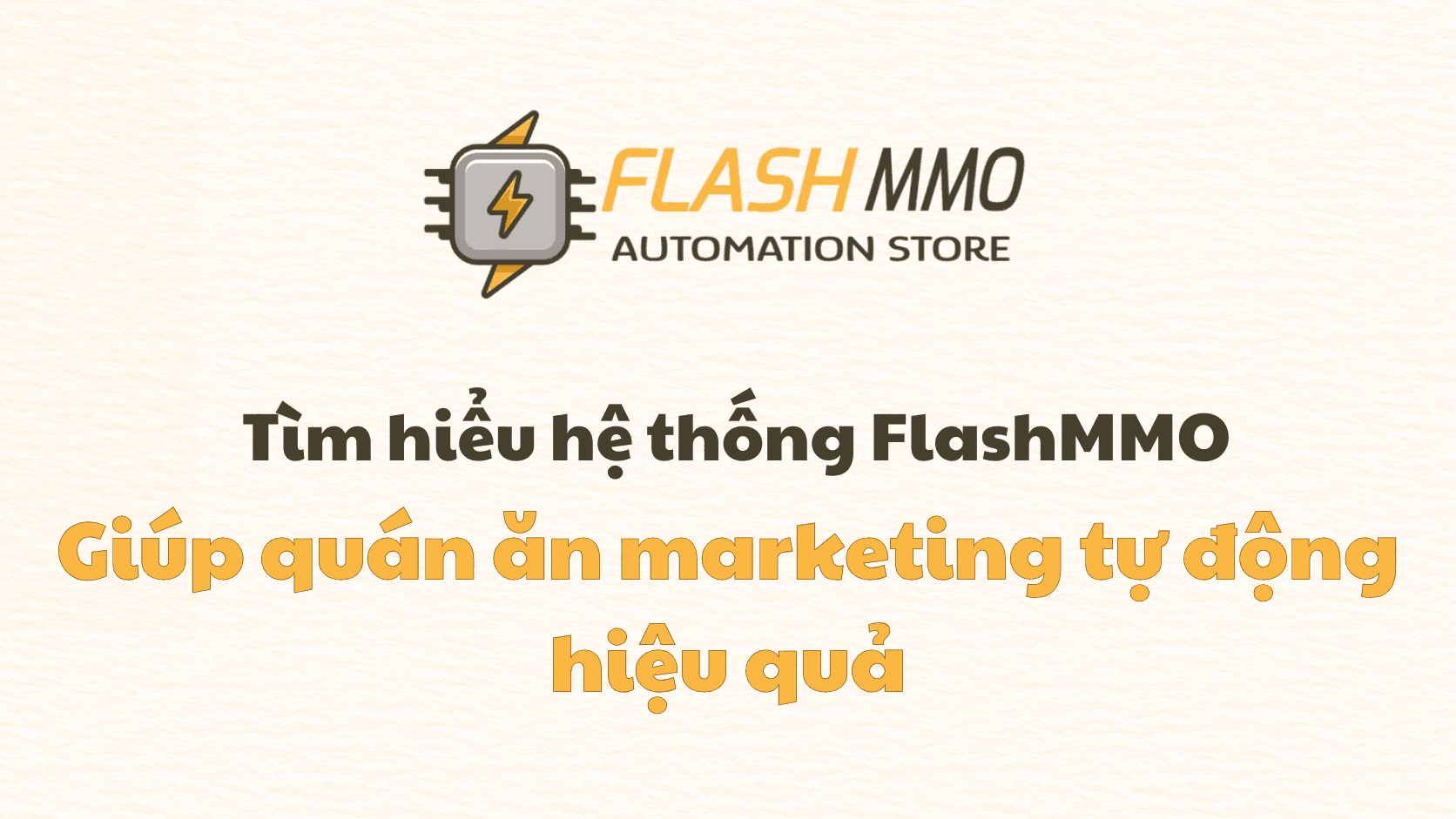 Automated promotional campaigns for restaurants with FlashMMO